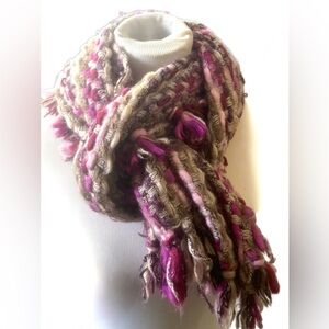 Boho Hand Knitted Scarf